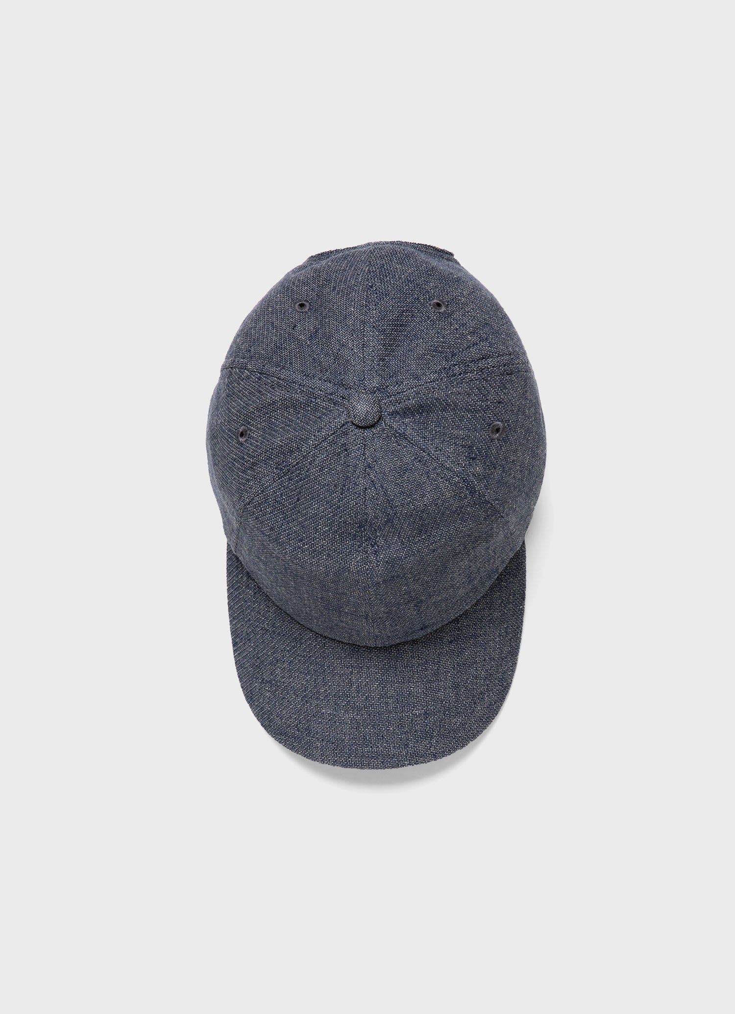 Cotton Linen Twill Cap in Denim Blue
