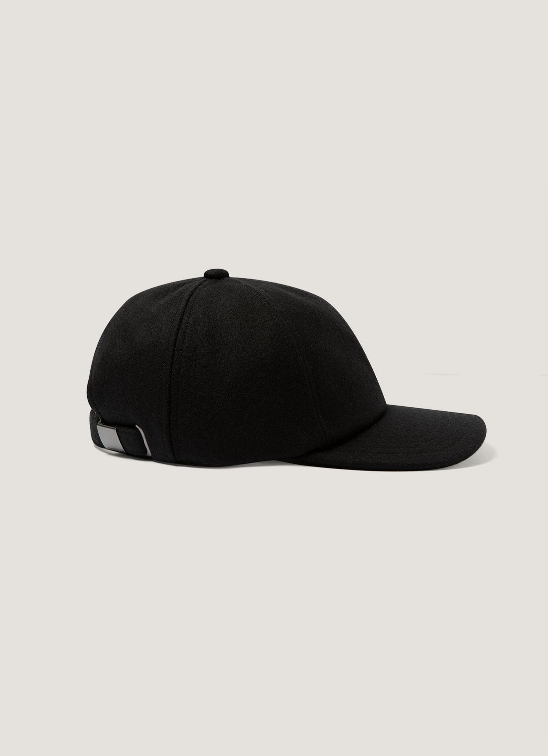 Men's Boiled Wool Cap in Black