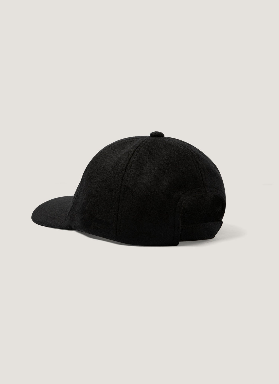 Men's Boiled Wool Cap in Black