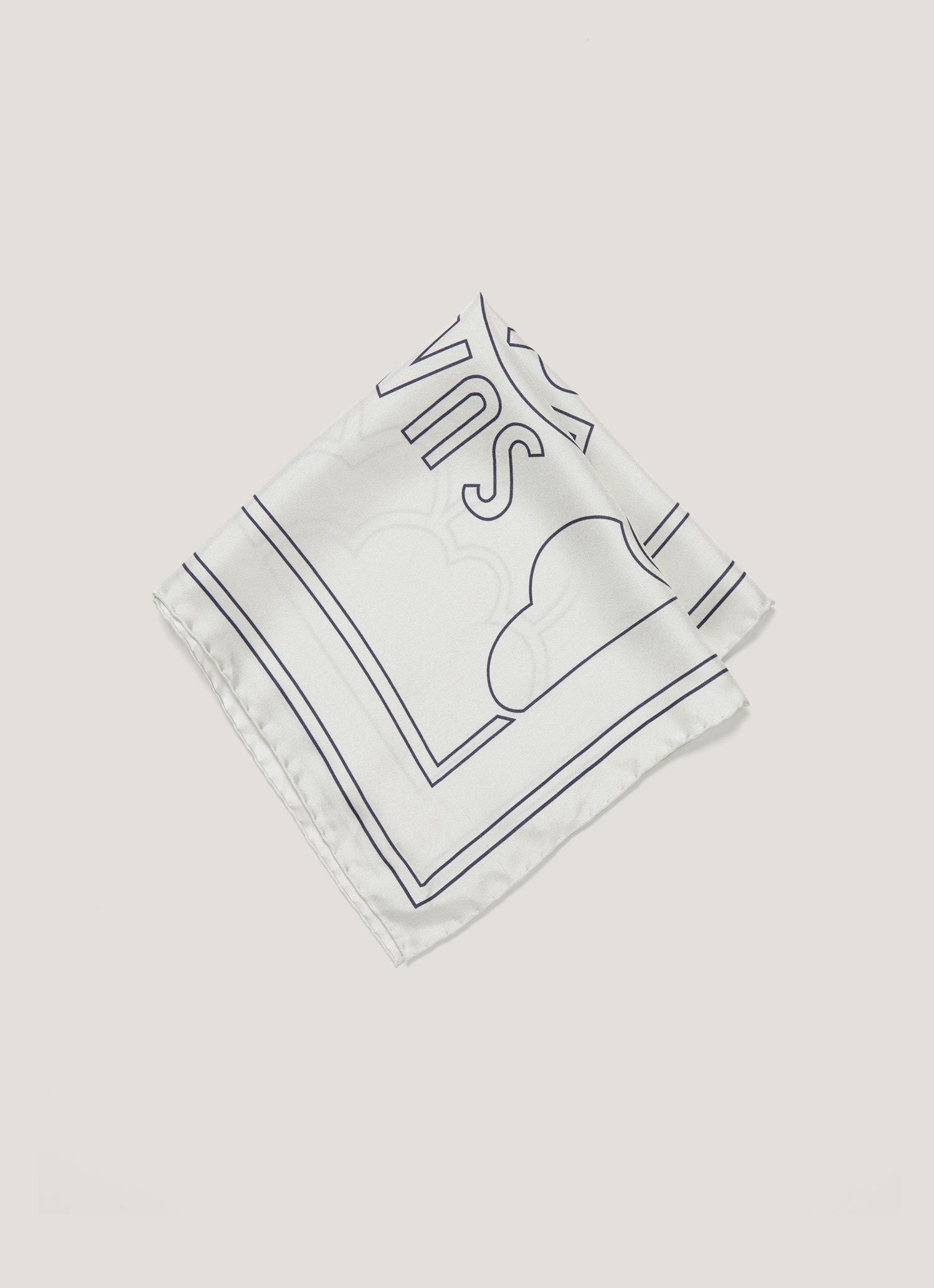 Silk Pocket Square in Ecru