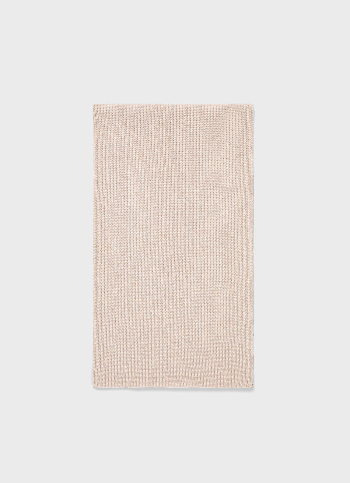 Cashmere Ribbed Scarf in Putty