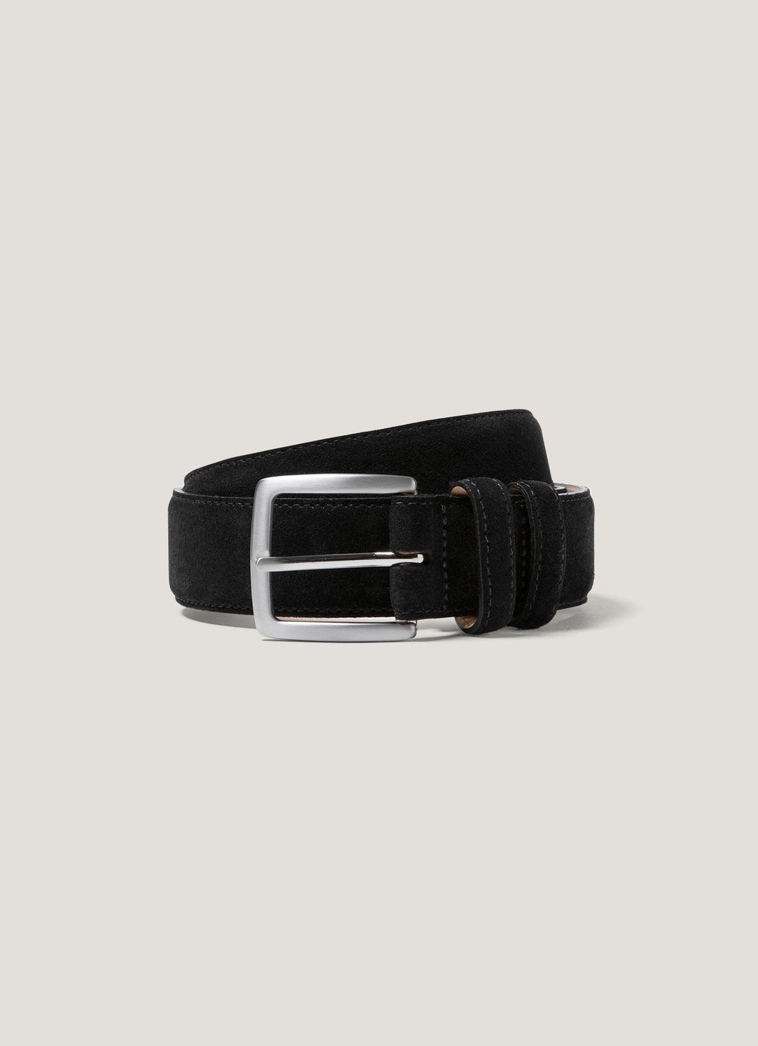 Men's Suede Belt in Black