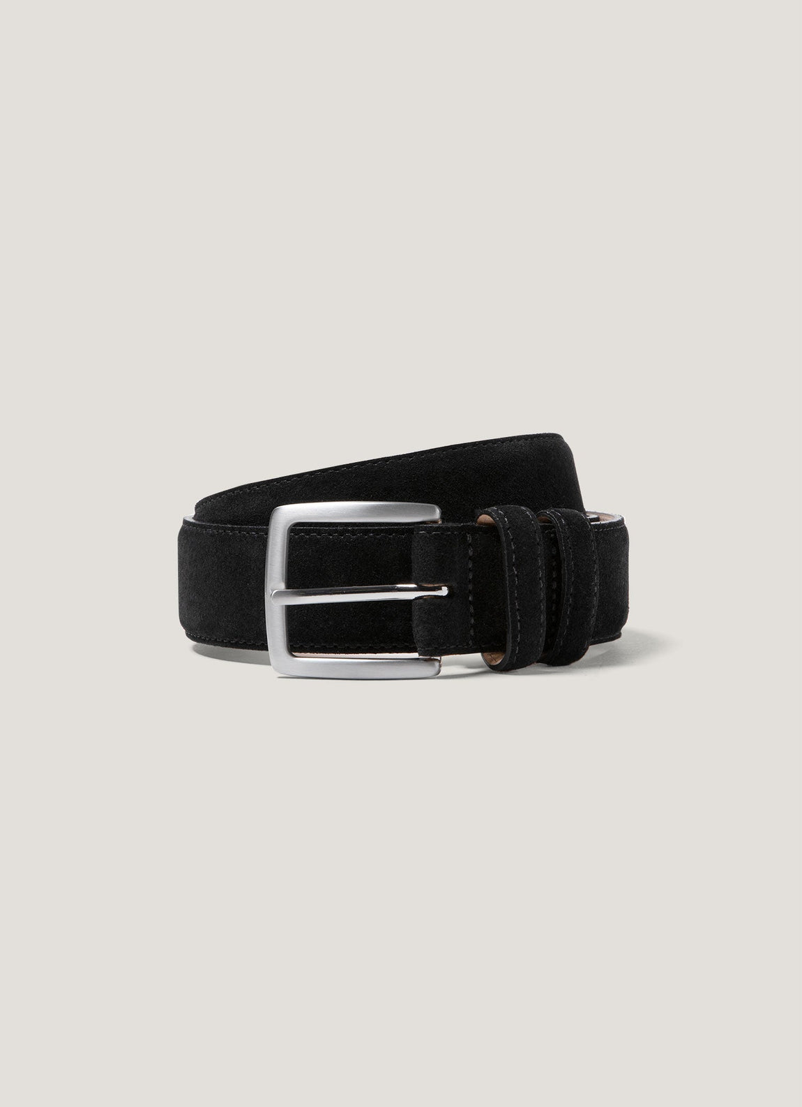 Men's Suede Belt in Black