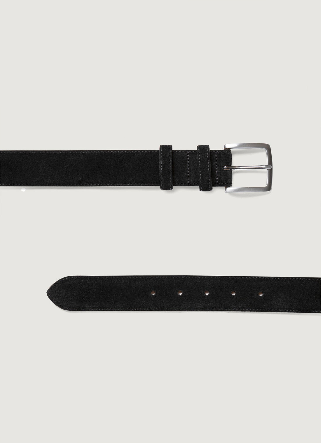 Men's Suede Belt in Black