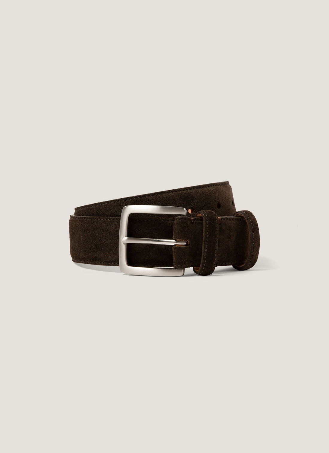 Men's Suede Belt in Brown