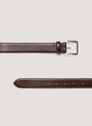 Men's Smart Leather Belt in Brown