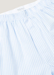 Men's Classic Boxer Shorts in White/Light Blue