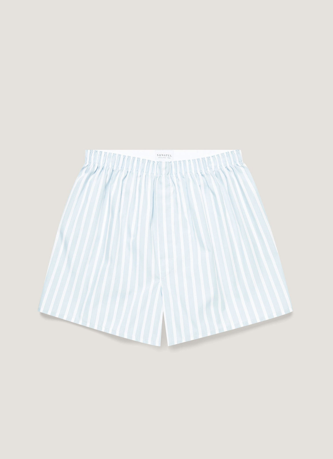 Men's Classic Boxer Shorts in Sky Blue/White
