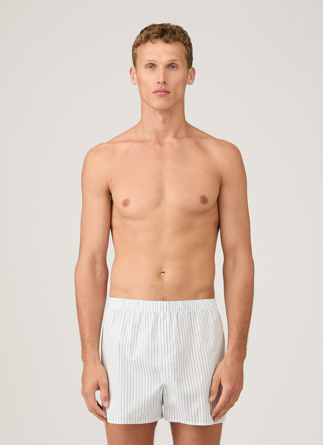 Men's Classic Boxer Shorts in White/Blue/Green