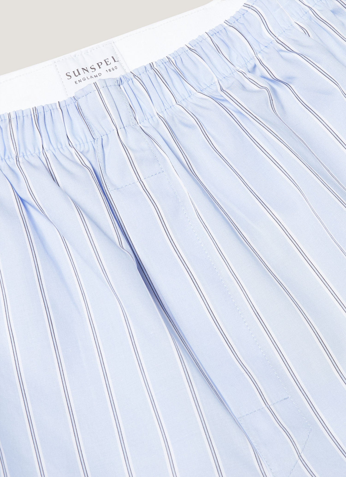 Men's Classic Boxer Short in Light Blue Wide Stripe