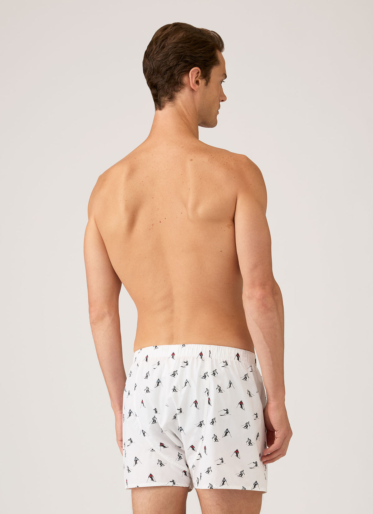 Men's Classic Boxer Short in White Ski Print