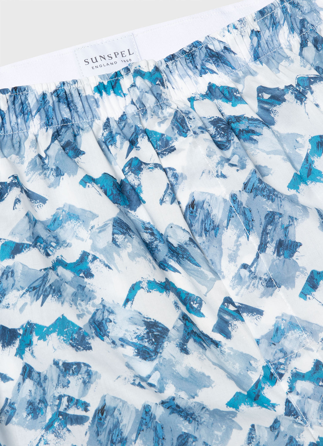 Men's Classic Boxer Shorts in Liberty Fabric Blue Mount Olympus