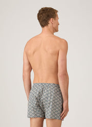 Men's Classic Boxer Shorts in Liberty Fabric in Navy/White Macsen