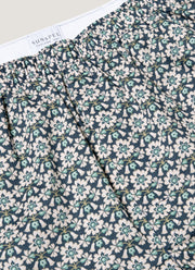 Men's Classic Boxer Shorts in Liberty Fabric in Navy/White Macsen