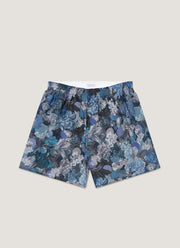 Men's Classic Boxer Shorts in Liberty Fabric in Frost Blue Floral
