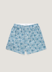 Men's Classic Boxer Shorts in Liberty Fabric in Stone Blue Floral