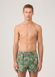 Men's Classic Boxer Shorts in Liberty Fabric in Hillside Green