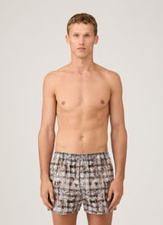Men's Classic Boxer Short in Liberty Fabric in Grey Archive Gingham
