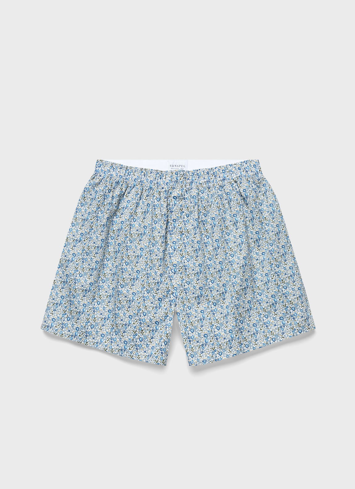 Men's Classic Boxer Shorts in Liberty Fabric in Blue Floral Ditsy