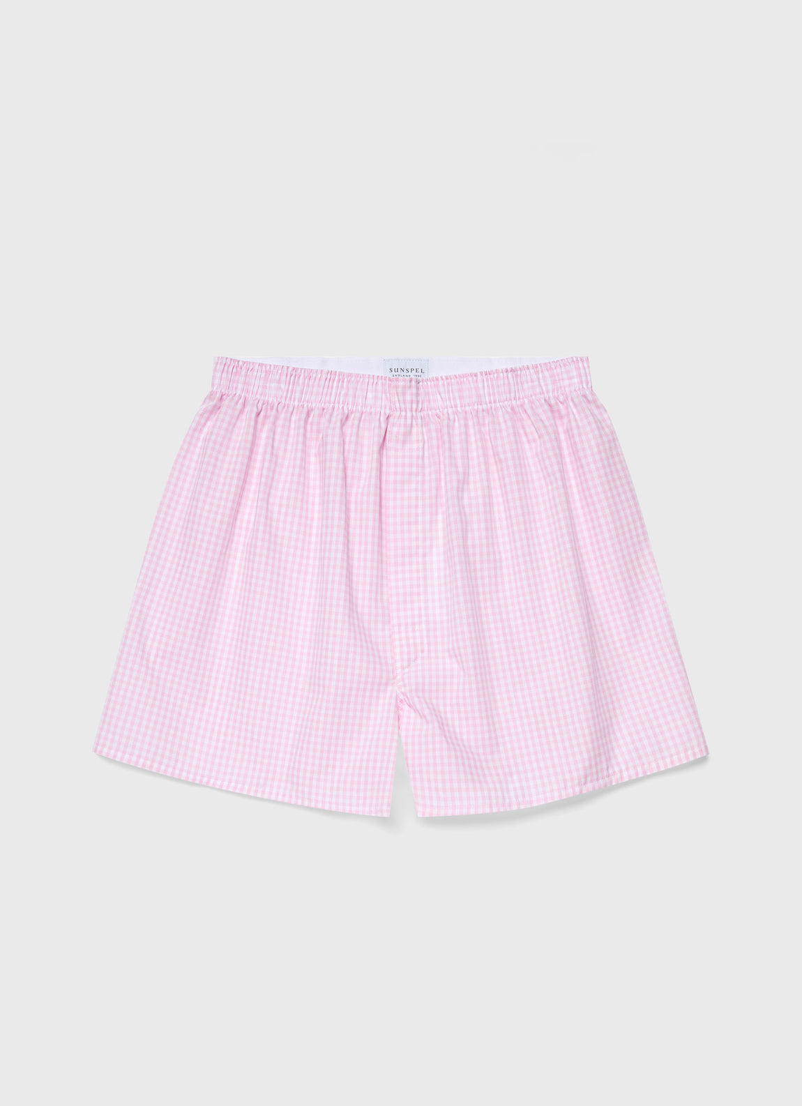 Men's Classic Boxer Shorts in Pink Gingham
