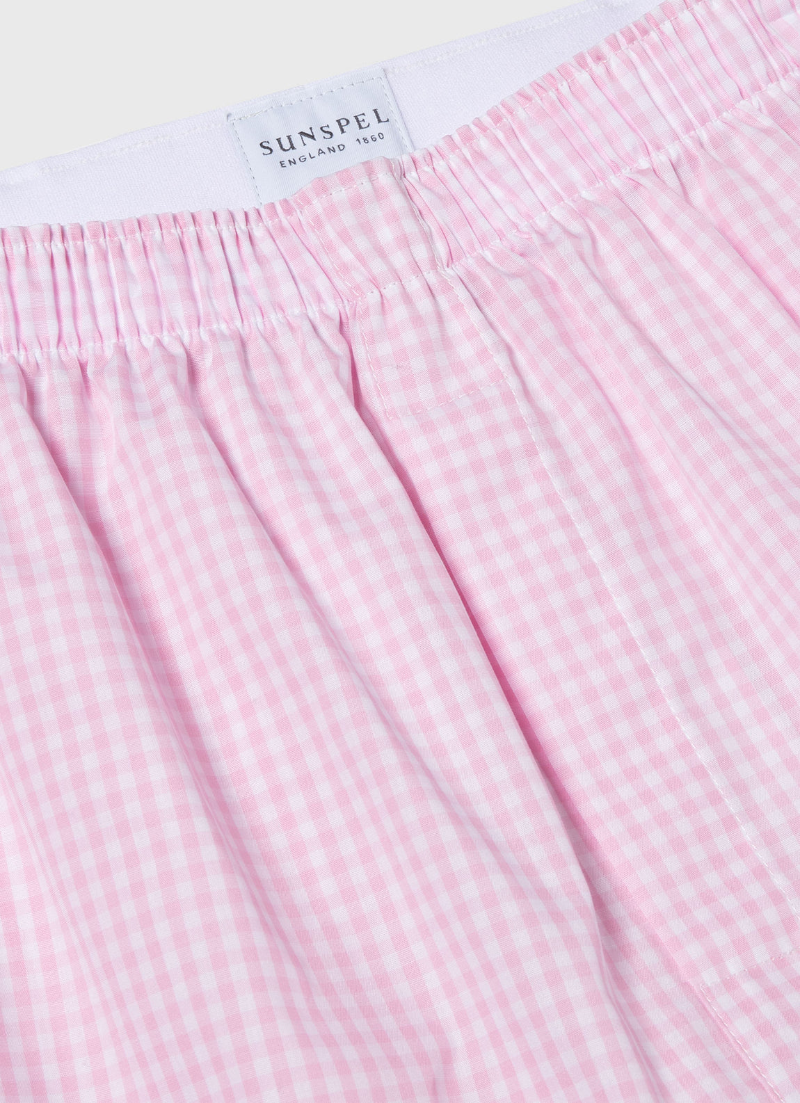 Men's Classic Boxer Shorts in Pink Gingham