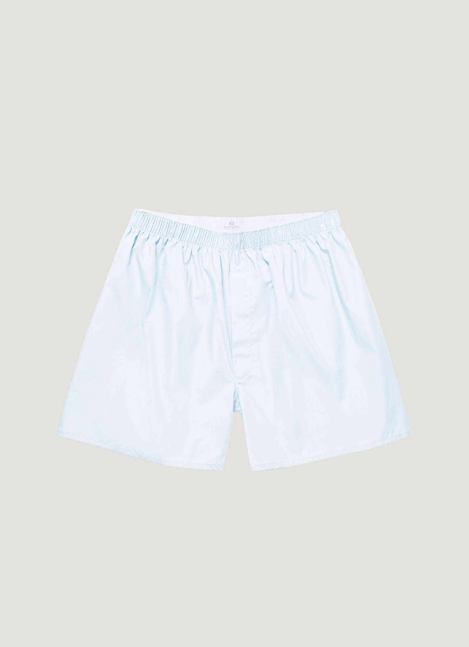 Men's Long Cut Classic Boxer Shorts in Plain Blue