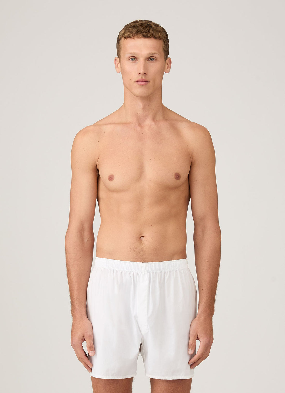 Men's Long Cut Classic Boxer Shorts in White