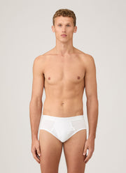 Men's Superfine Cotton Briefs in White