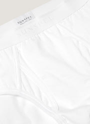 Men's Superfine Cotton Briefs in White