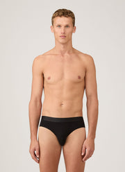 Men's Stretch Cotton Briefs in Black