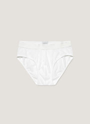 Men's Cellular Cotton Briefs in White