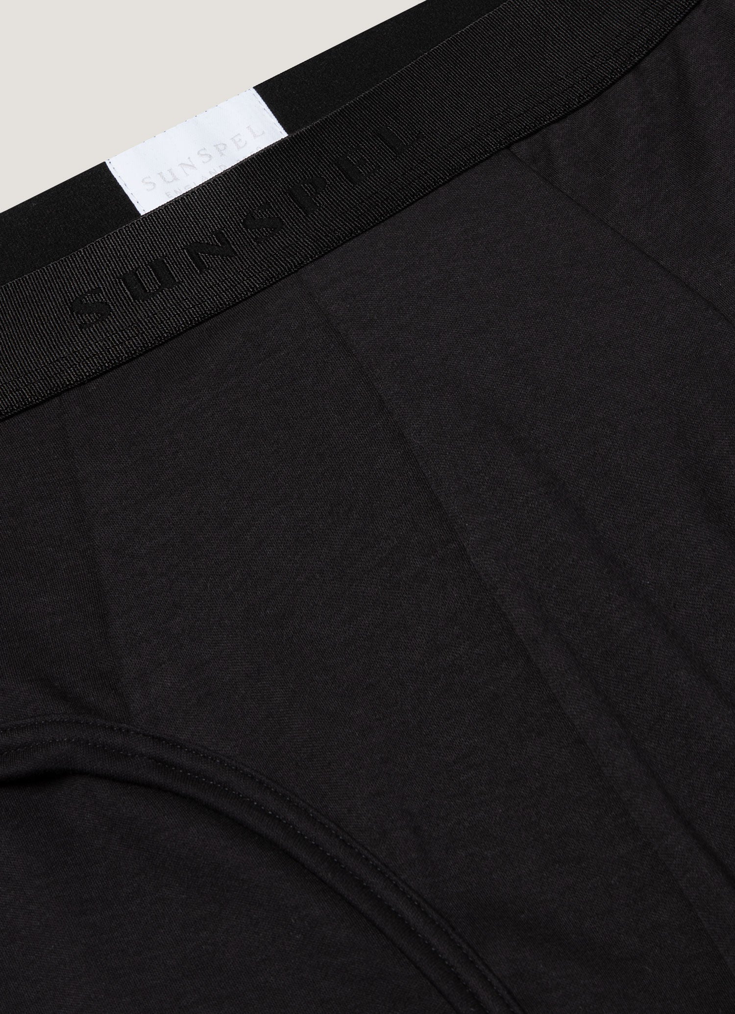 Men's Sea Island Cotton Briefs in Black