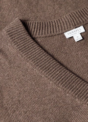 Men's Lambswool Cardigan in Cedar