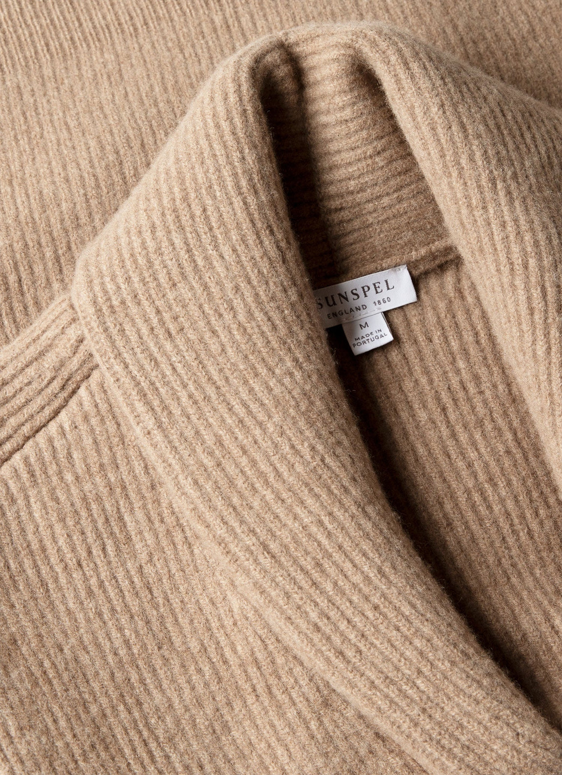 Men's Lambswool Cashmere Shawl Cardigan in Taupe