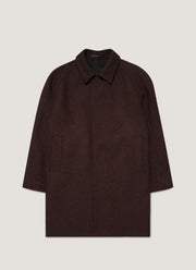 Men's Harris Tweed Car Coat in Truffle