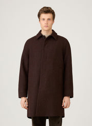 Men's Harris Tweed Car Coat in Truffle