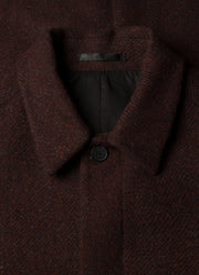 Men's Harris Tweed Car Coat in Truffle