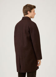Men's Harris Tweed Car Coat in Truffle