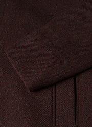 Men's Harris Tweed Car Coat in Truffle