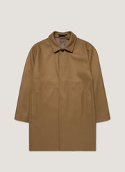 Men's Boiled Wool Coat in Mole