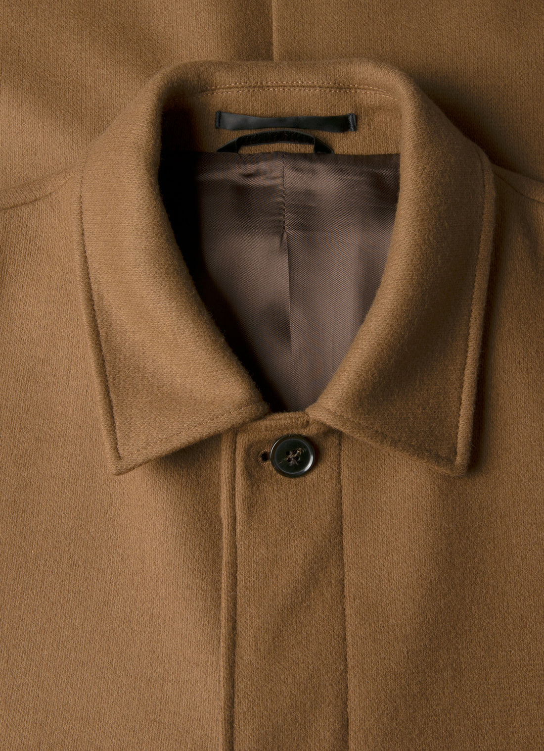 Men's Boiled Wool Coat in Mole