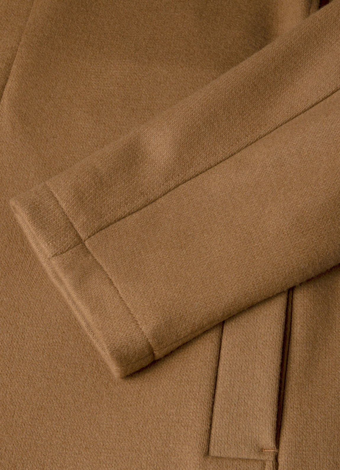 Men's Boiled Wool Coat in Mole