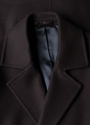 Men's Boiled Wool Pea Coat in Navy
