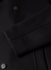 Men's Boiled Wool Pea Coat in Navy