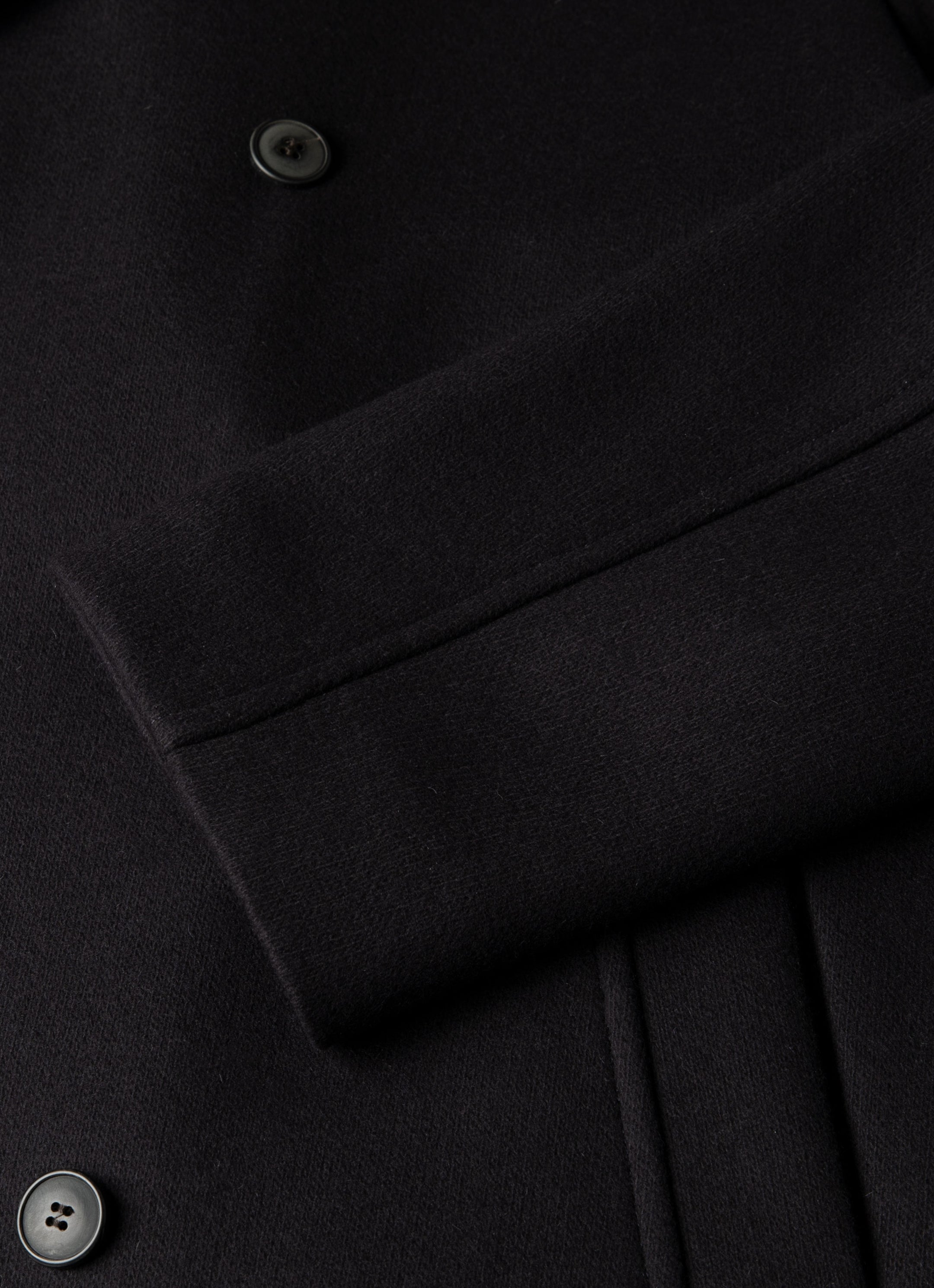 Men's Boiled Wool Pea Coat in Navy