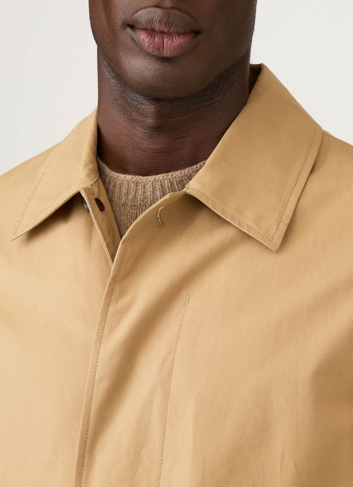 Men's Ventile Mac in Dark Beige
