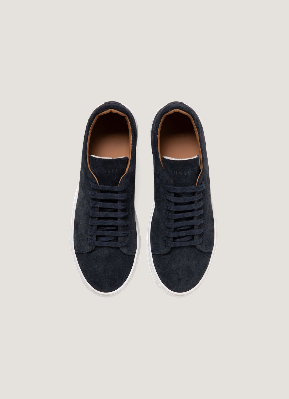 Men's Suede Tennis Shoe in Light Navy