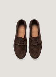 Men's Suede Loafer in Brown