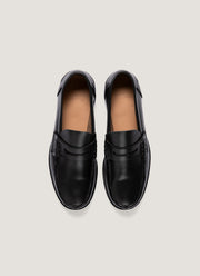 Men's Leather Loafer in Black