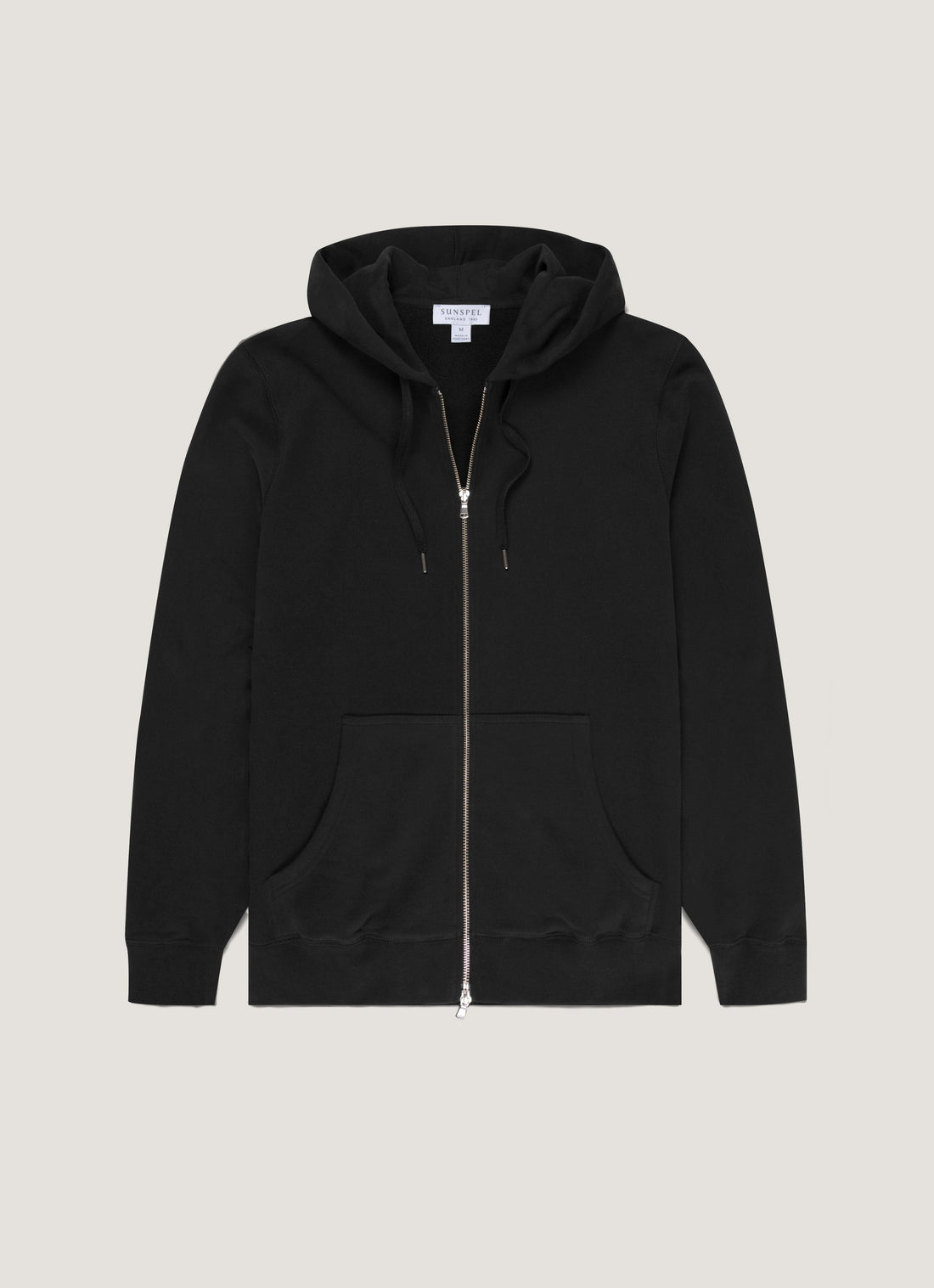 Men's Loopback Zip Hoodie in Black